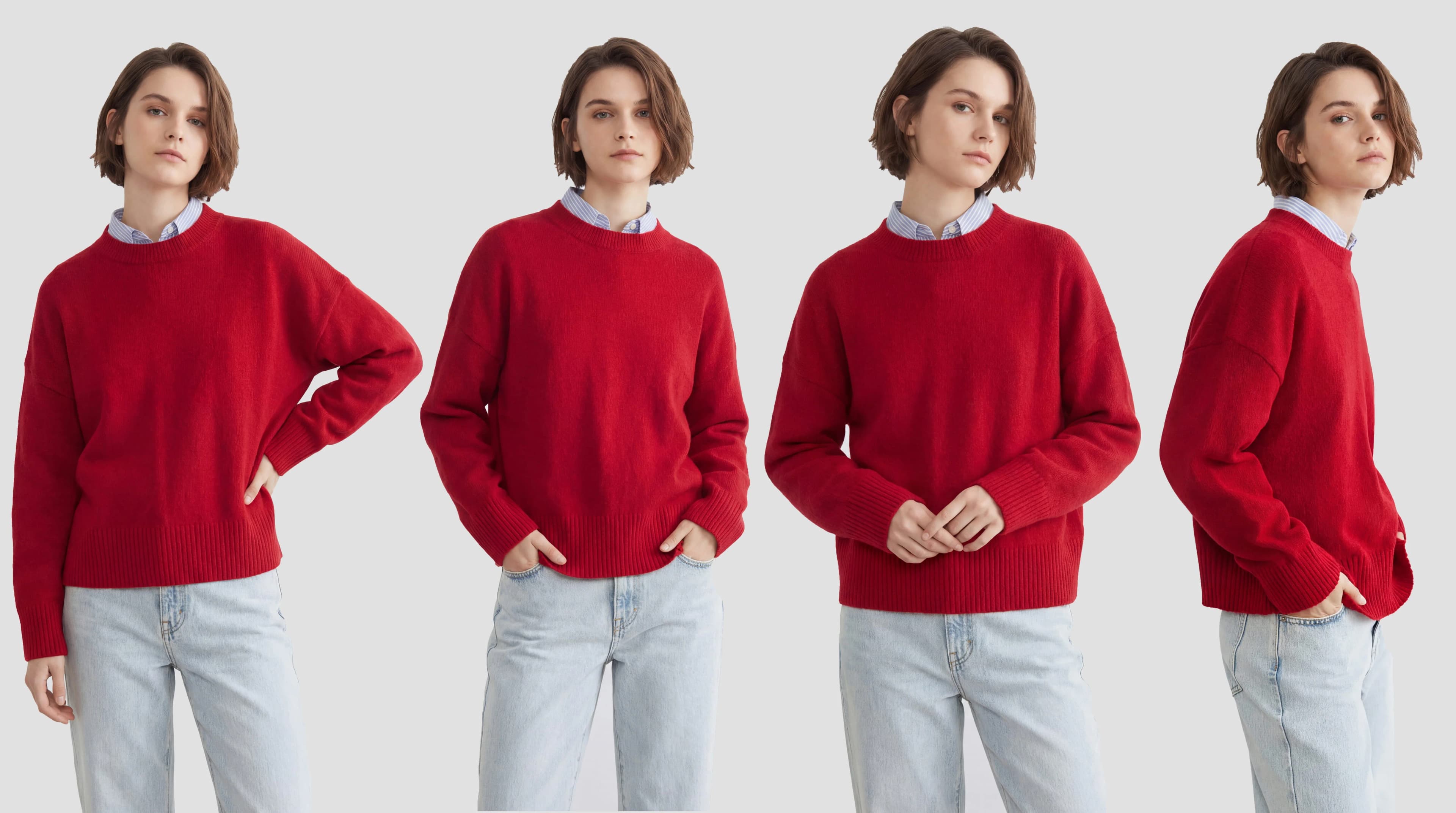 AI adjusting the pose of a fashion model dynamically