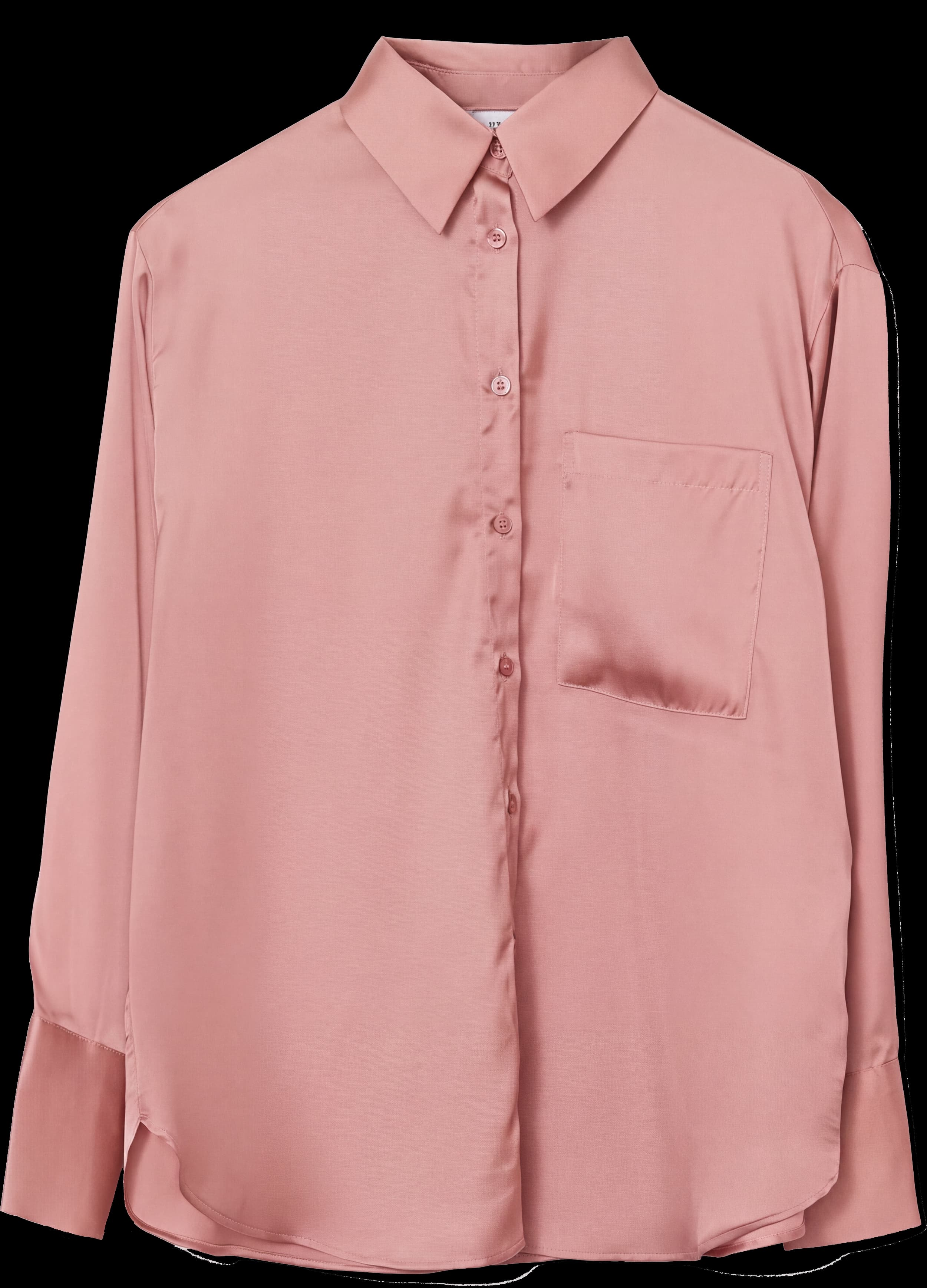 Pink satin shirt product packshot