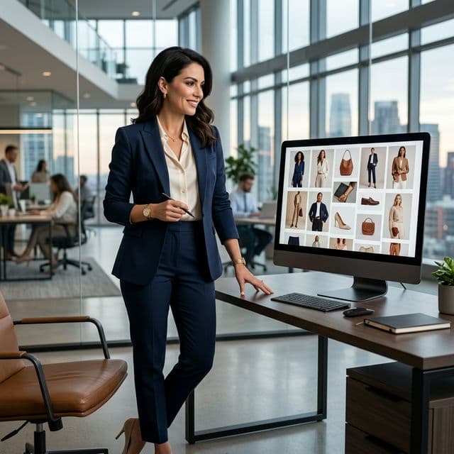 E-commerce manager using AI for product photography