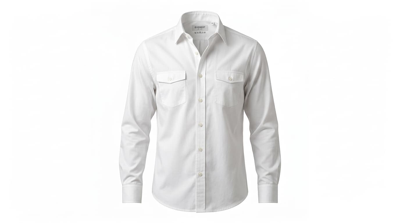 White shirt with invisible mannequin effect for e-commerce